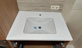 Cтолешница в ванную из акрилового камня Grandex Pure White P-104