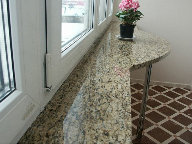 Фигурный подоконник из кварца SileStone Kimbler